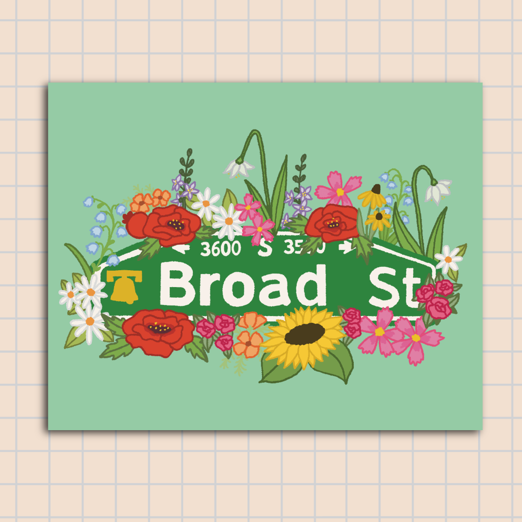 Broad Street Blooms Art Print