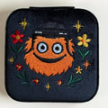 Philly Hockey Mascot Velvet Embroidered Jewelry Travel Case