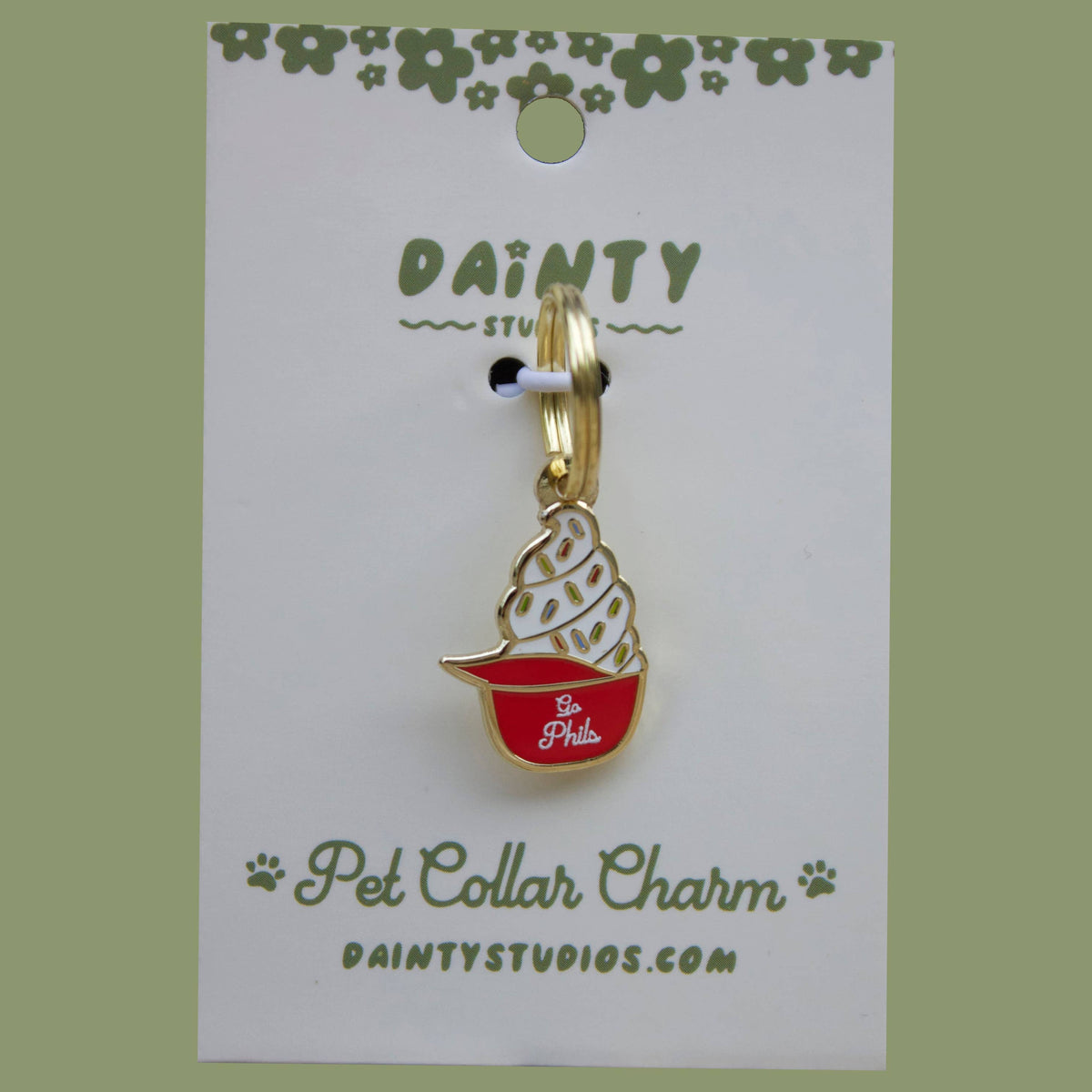 Ice Cream Helmet Pet Collar Charm