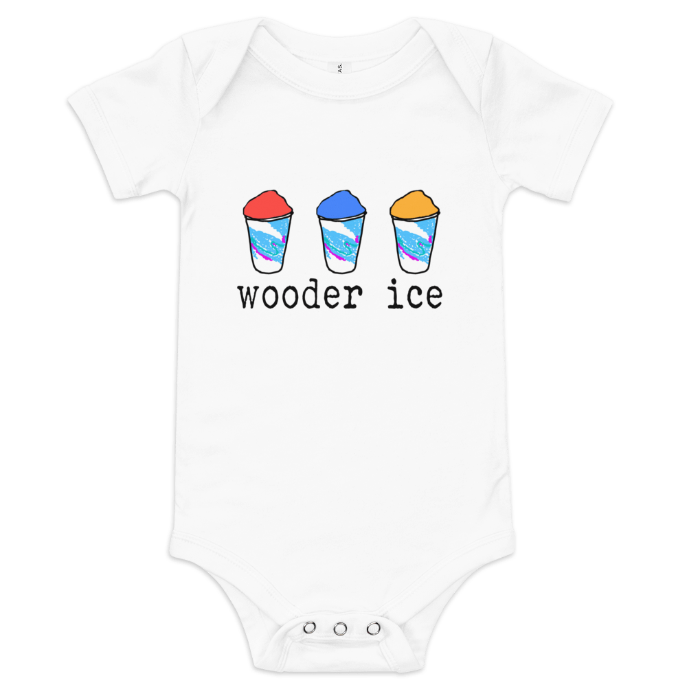 Philly Wooder Ice Baby Onesie Water Ice Stretch Cotton Bodysuit up to 18 Months