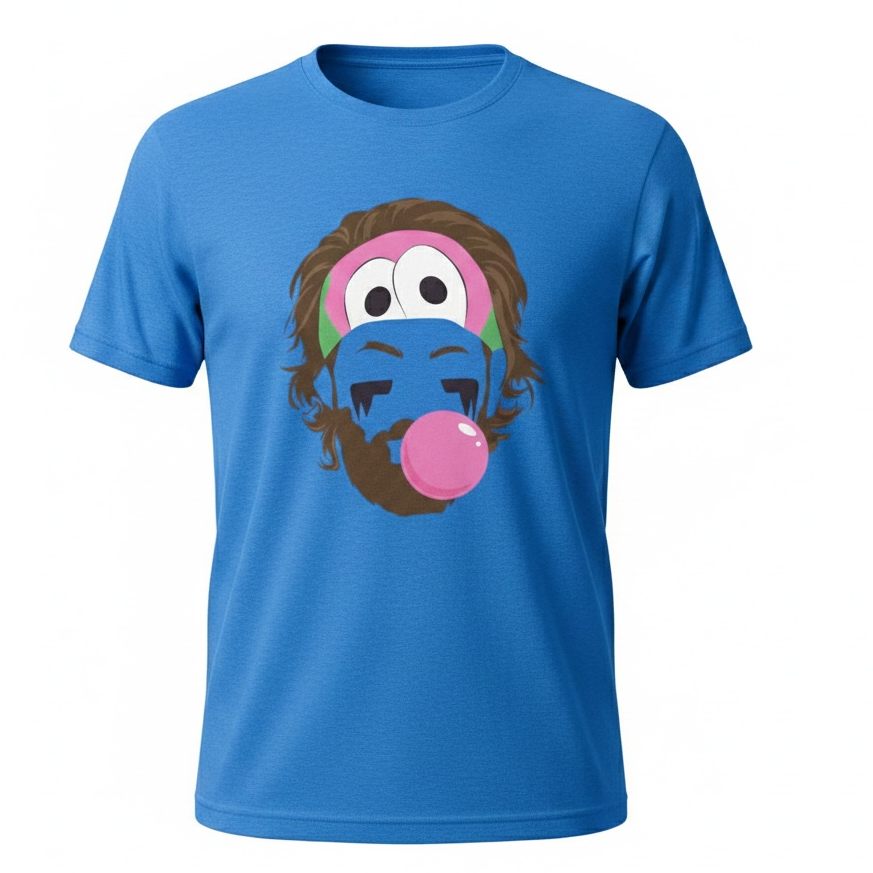 Hair Flow and Bubble Blow Youth Tee - Blue