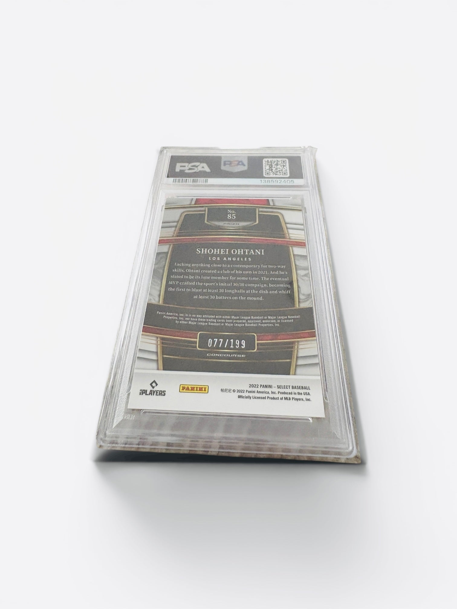 Shohei Ohtani 2022 Panini Select Red Baseball Card