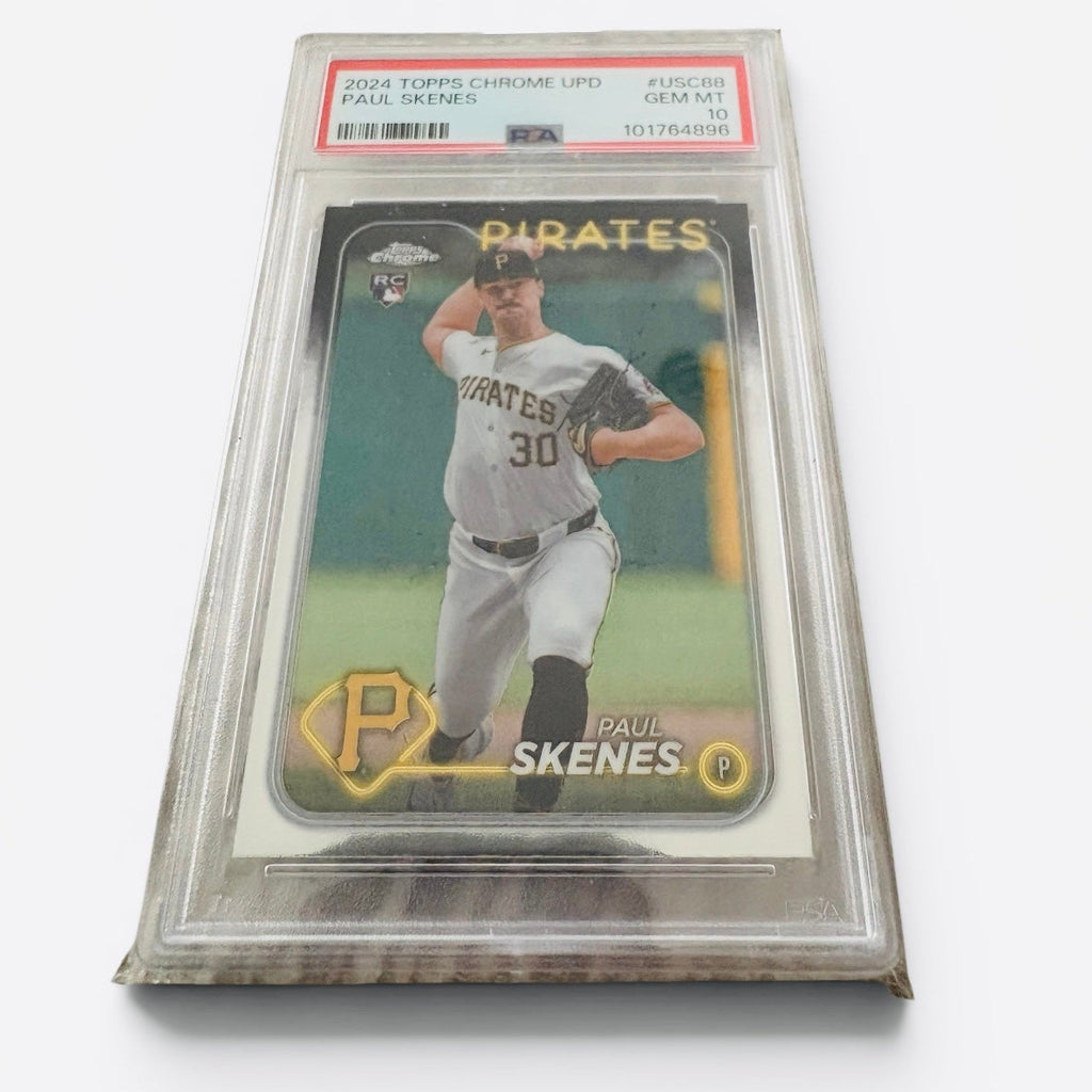 Paul Skenes 2024 Topps Chrome UPD Baseball Card - PSA Graded 10