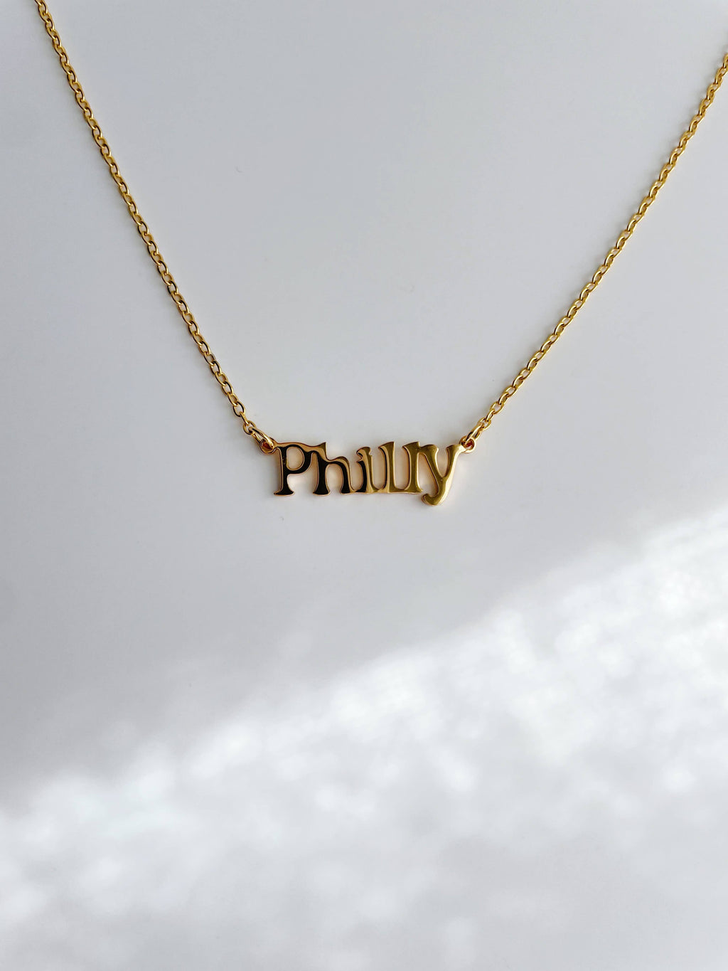 PHILLY Necklace ~ Gold or Silver Philadelphia themed Pendant