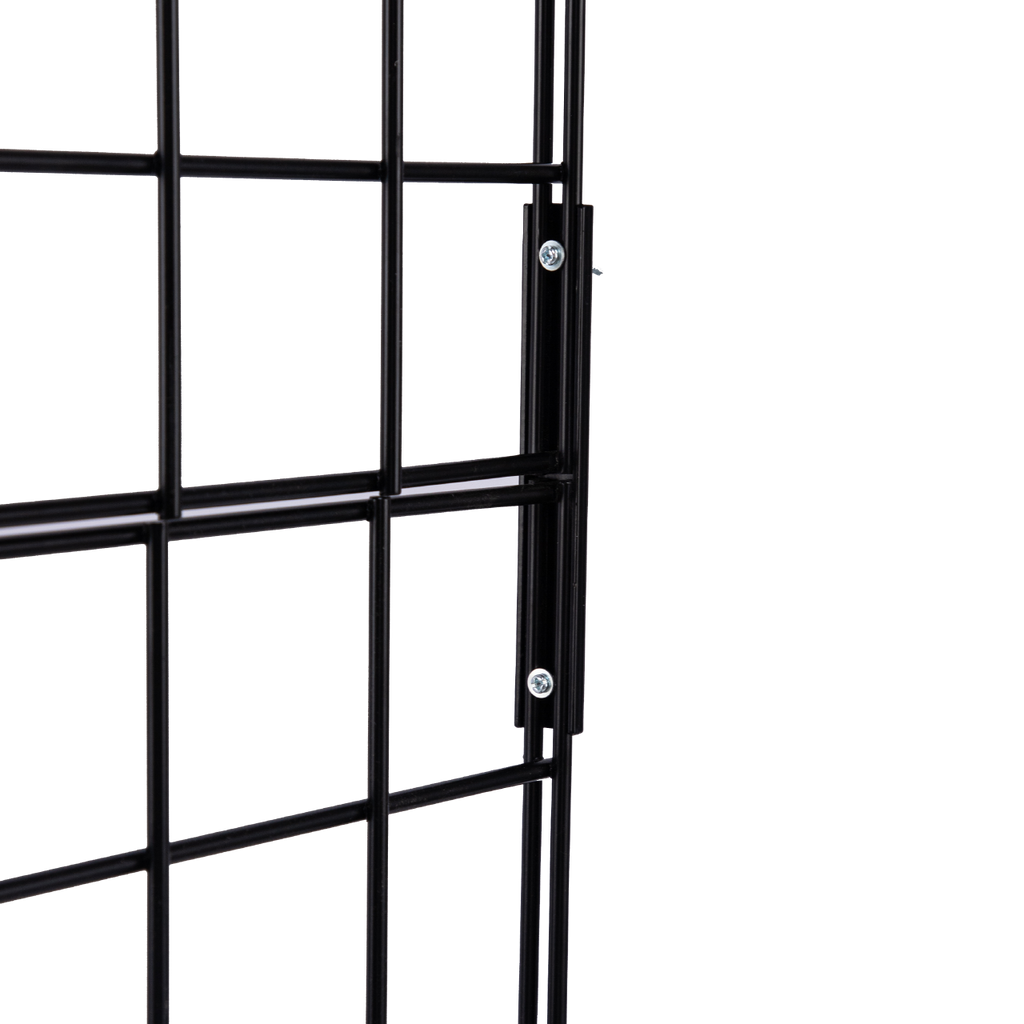 Black Collapsible Standing Grid Screen