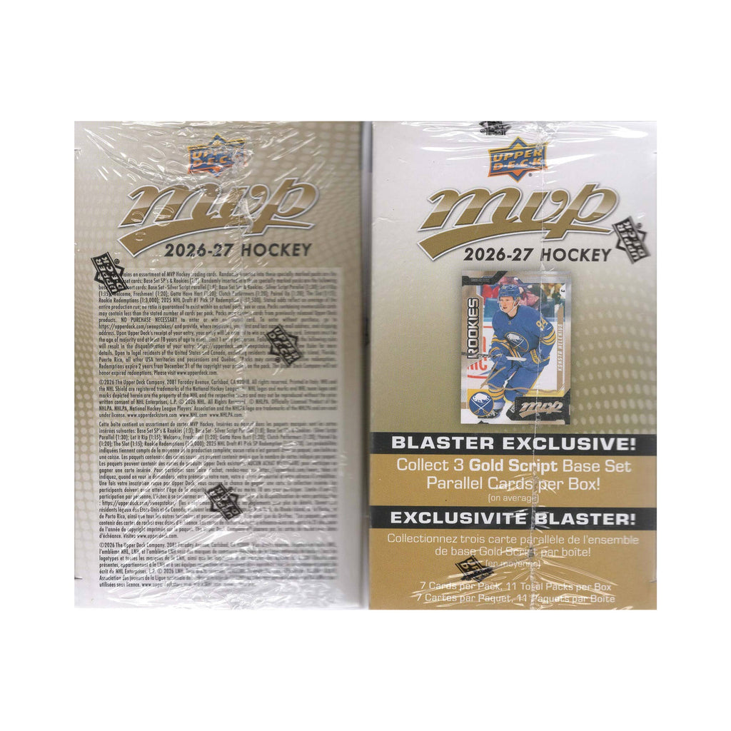 2026-27 Upper Deck MVP NHL Hockey Cards - Single Pack