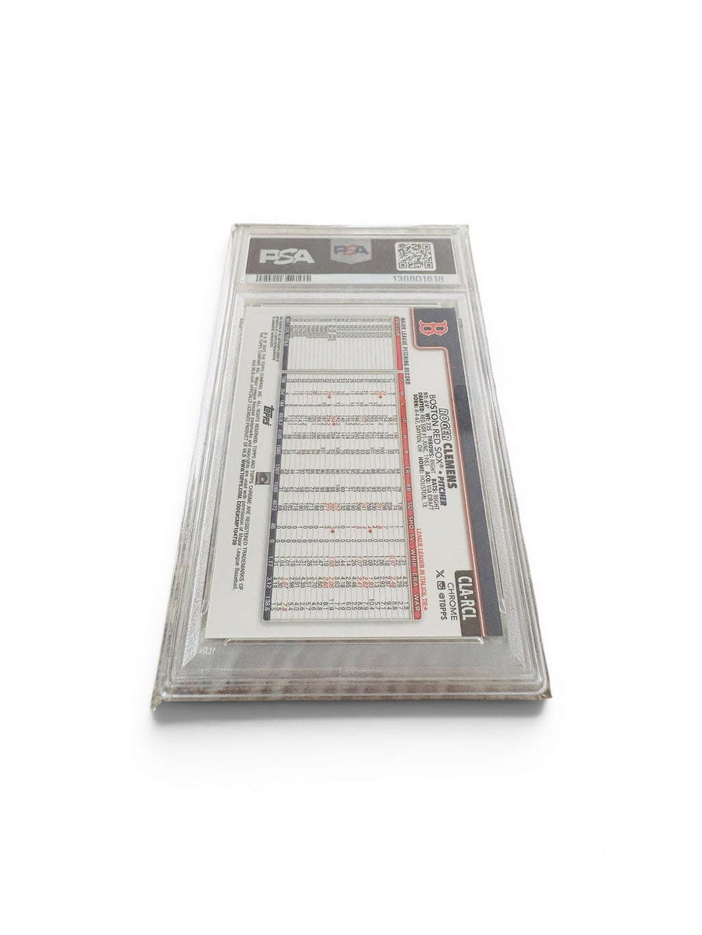 Roger Clemens 2025 Topps Chrome Legends Autograph - PSA Graded 9