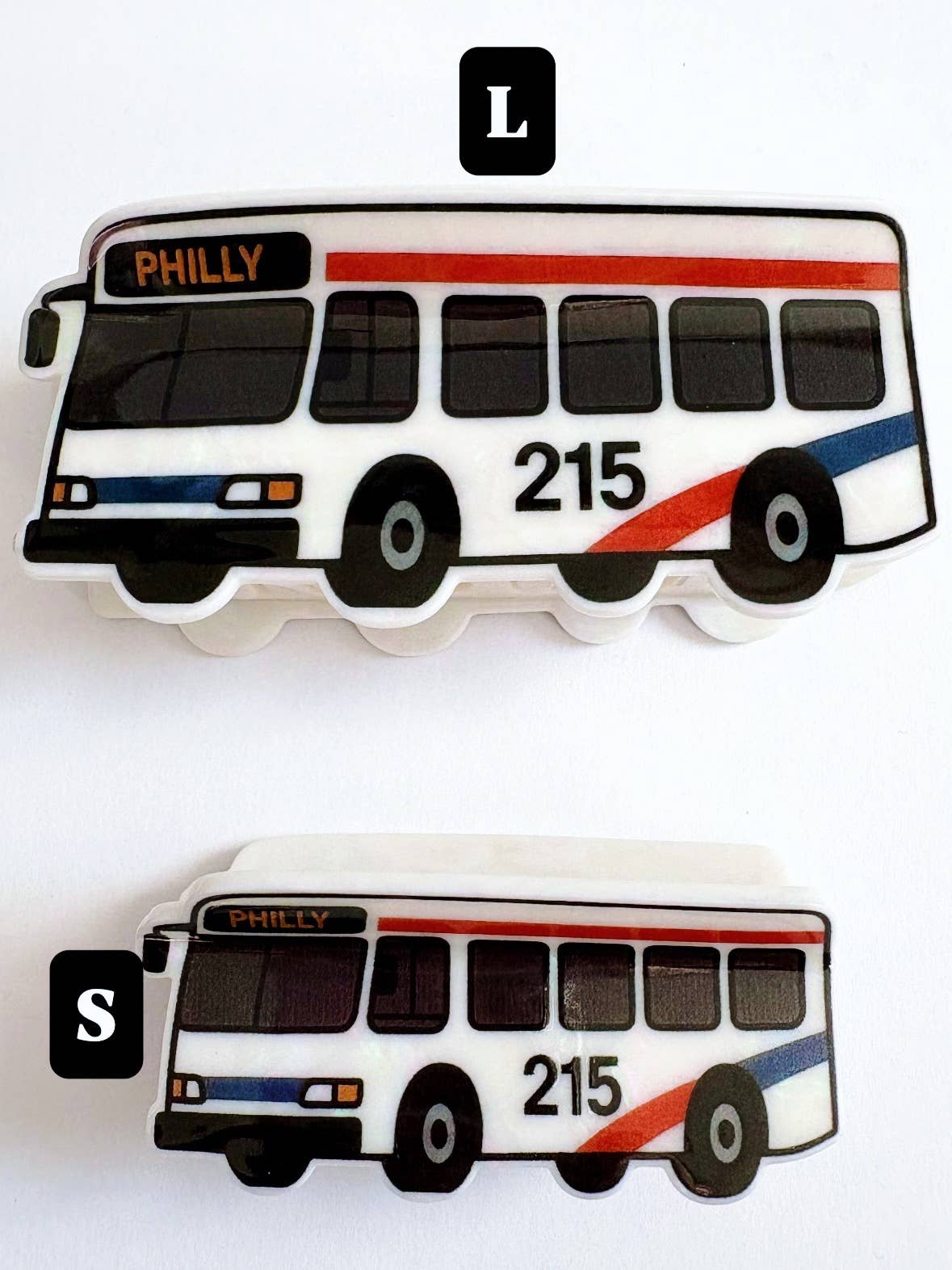 Philly Bus 215 Hair Claw Clip ~  Philadelphia