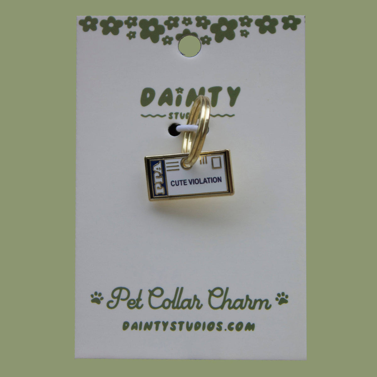 Philly PPA Ticket Cute Violation Pet Collar Charm