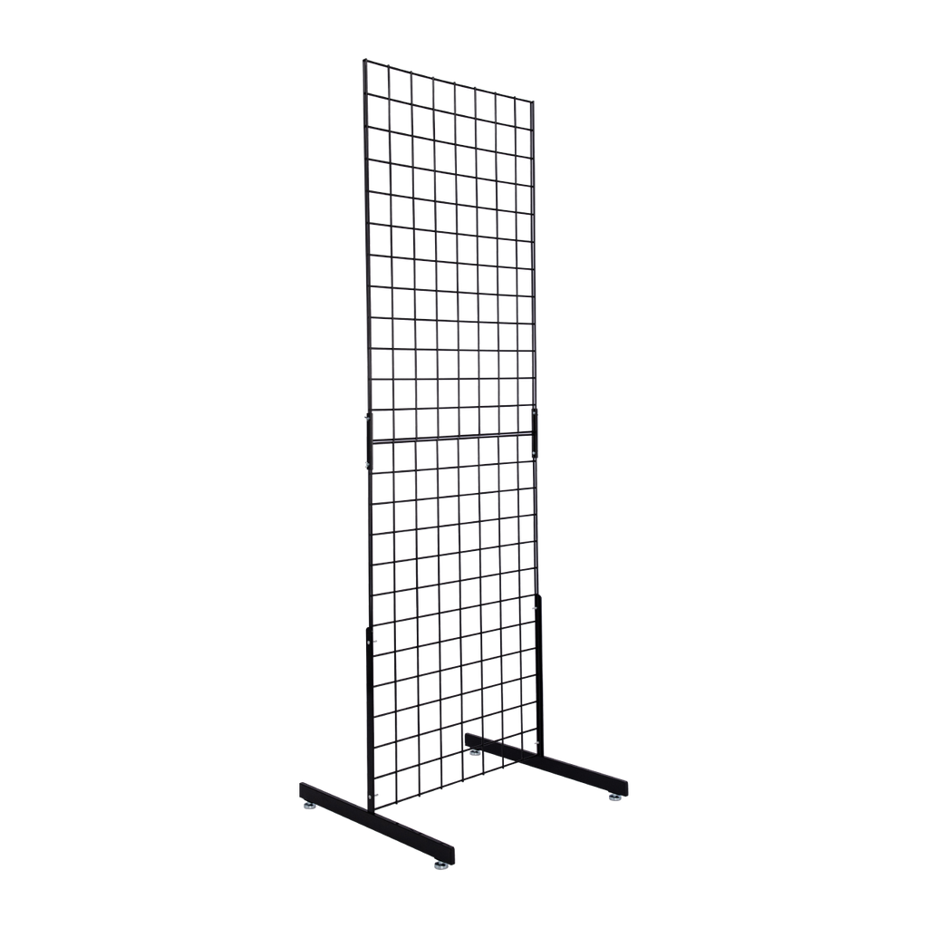 Black Collapsible Standing Grid Screen
