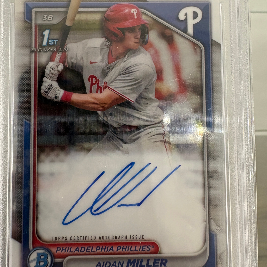 CPAAMI Aidan Miller 2024 Bowman Chrome Prospect Autographs PSA 10 - 2024 Bowman Chrome Prospect Autographs