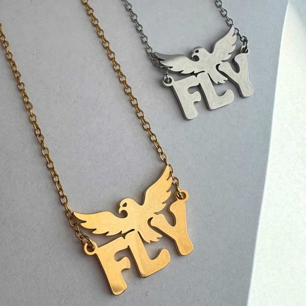 Fly Necklace ~ Gold Silver - Philadelphia Eagles 