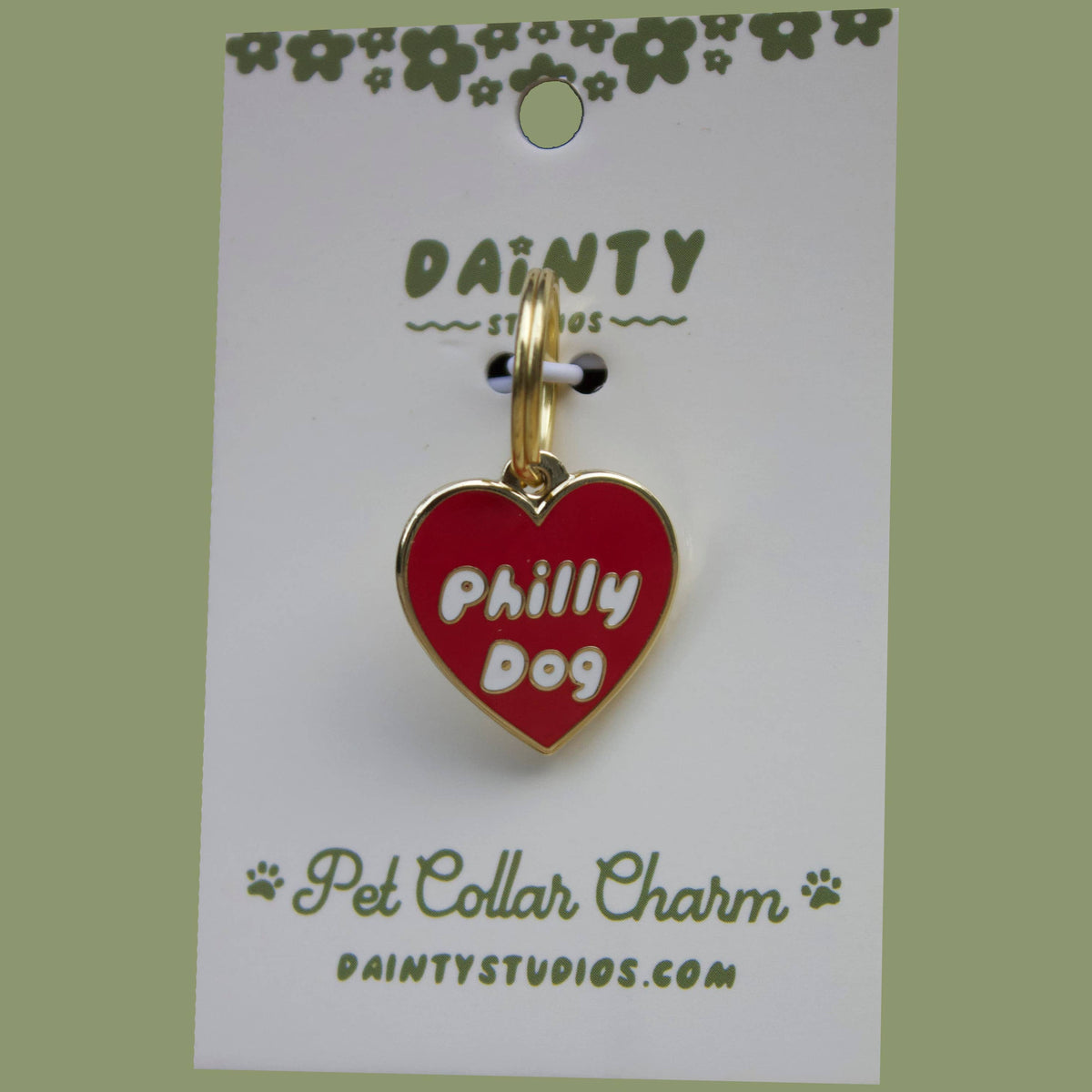 Philly Dog Pet Collar Charm