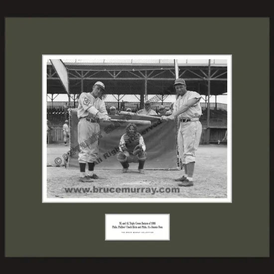 Triple Crown Batters of 1933 - Chuck Klein & Jimmie Foxx - Framed