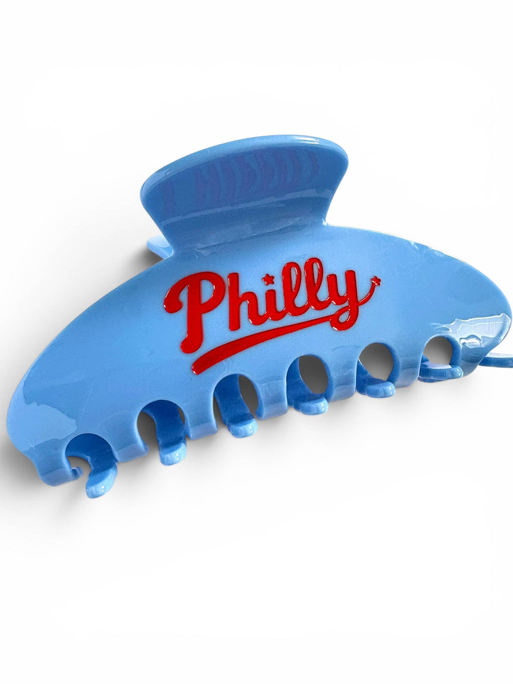 Philly retro blue & red Hair Claw Clip ~  Philadelphia