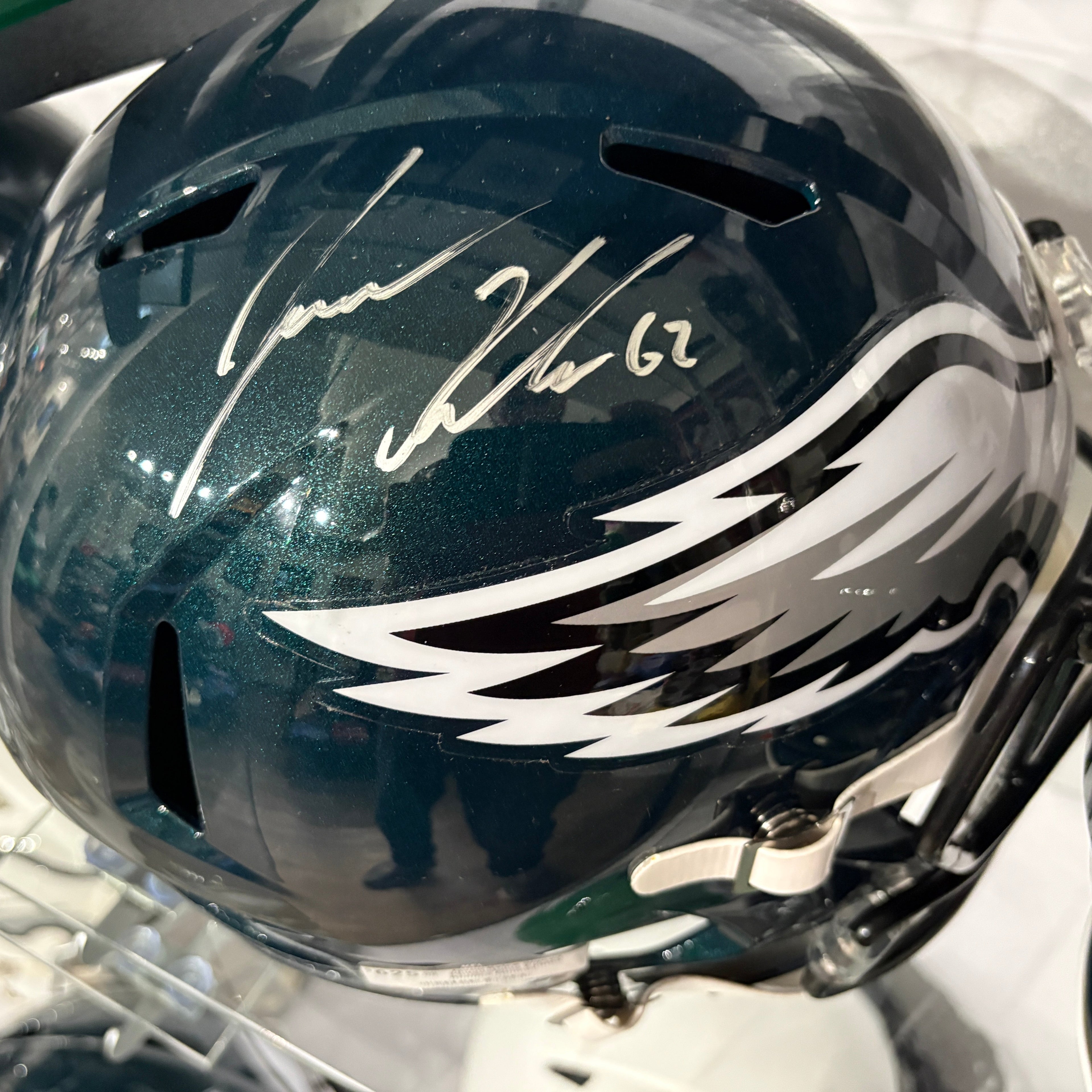 Jason Kelce Signed Philadelphia Eagles Replica Helmet