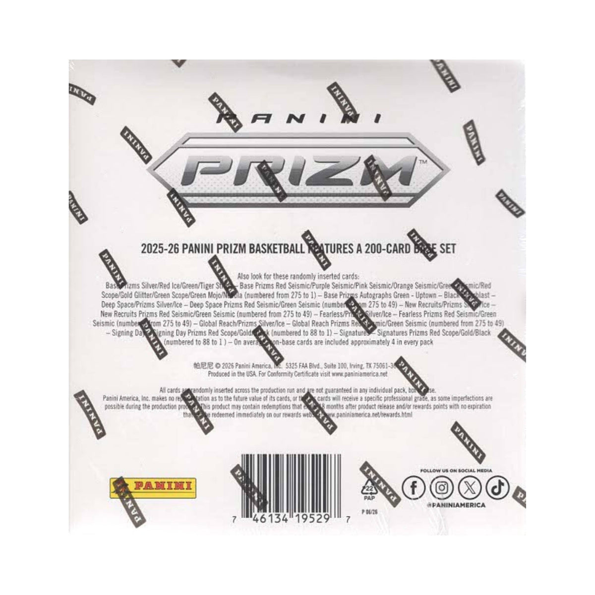 2025-26 Panini Prizm Basketball Cards - Single Pack