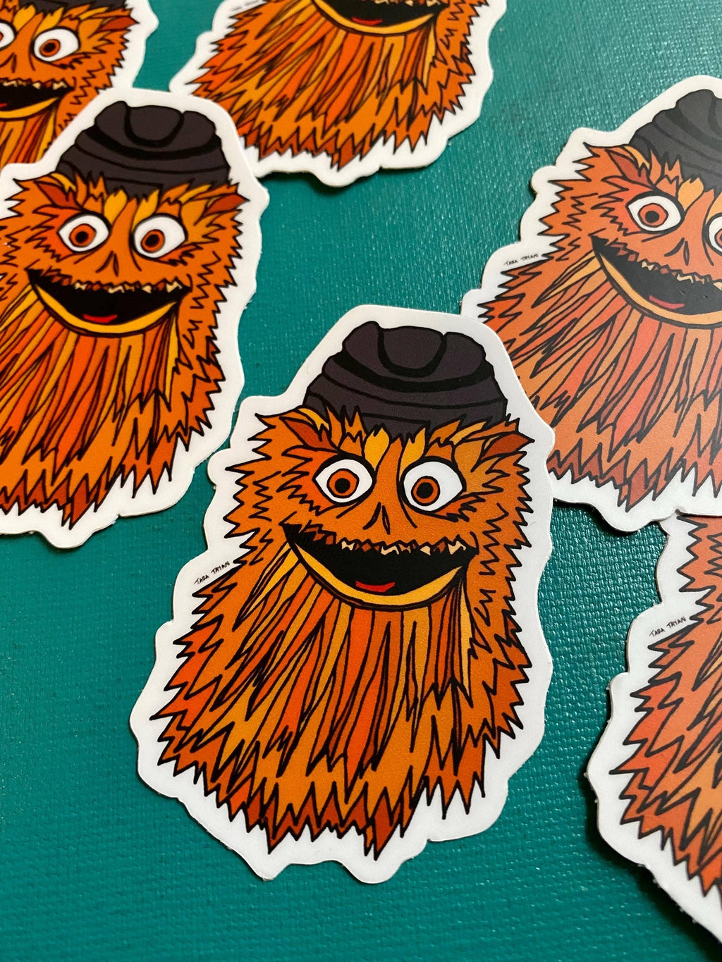 Gritty Hockey Sticker: Cute Philly Souvenir