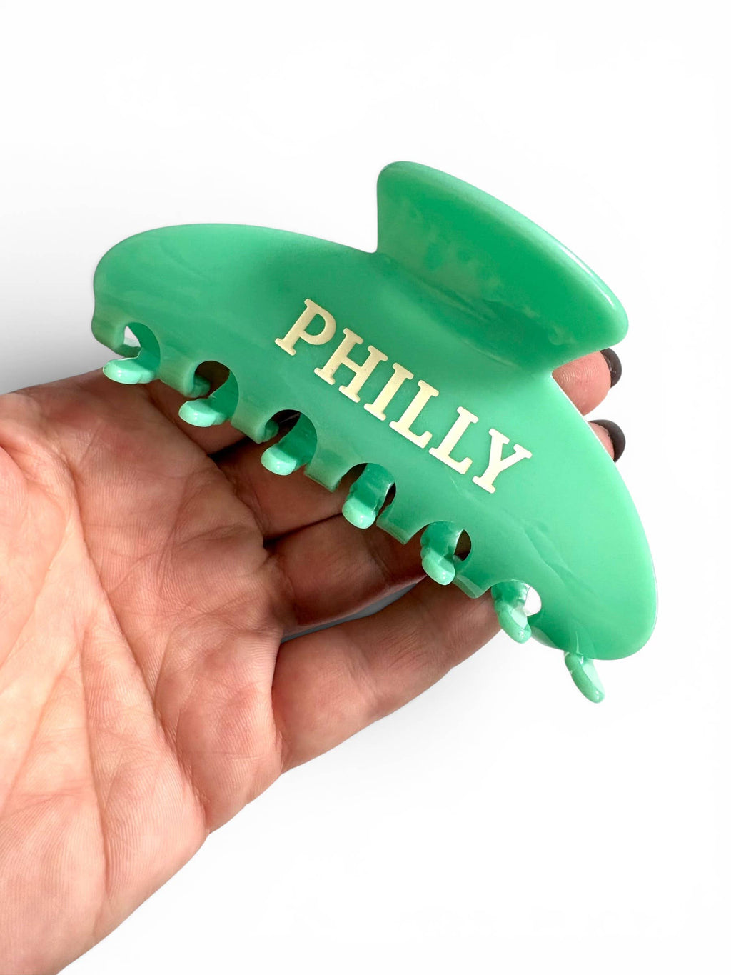 Philly Mint Green Hair Claw Clip ~  Philadelphia