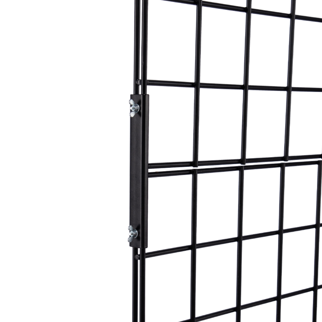 Black Collapsible Standing Grid Screen