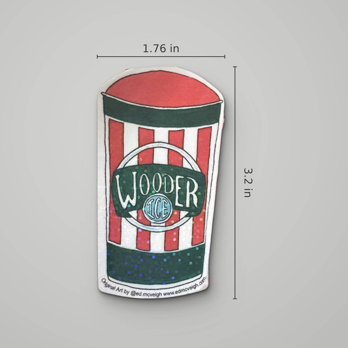 Philly Wooder Ice Sticker, Water Ice Cup Decal, Philadelphia