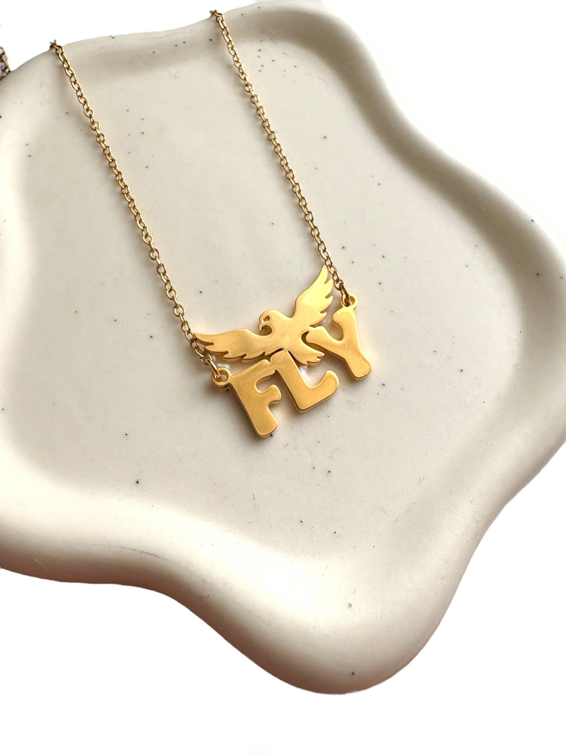 Fly Necklace ~ Gold Silver - Philadelphia Eagles 