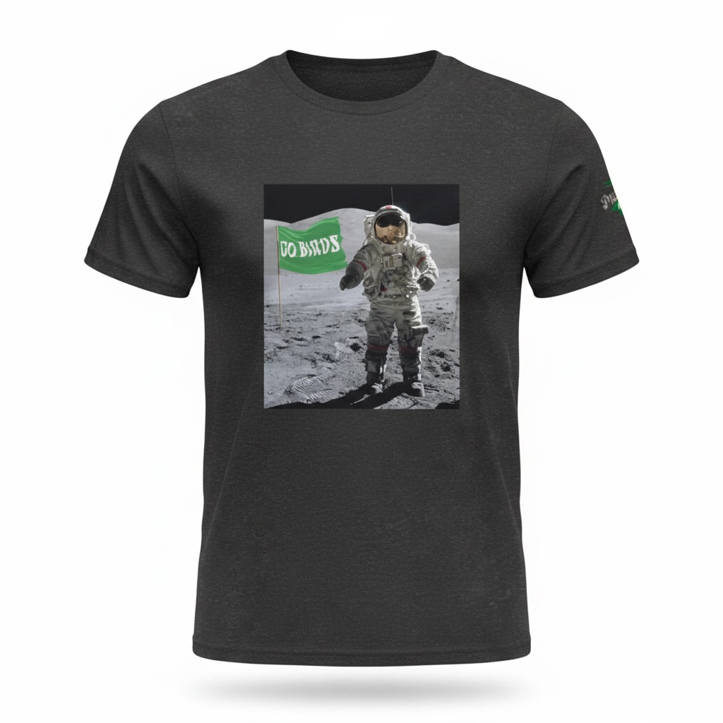 Moon Man Birds Fan Toddler Tee