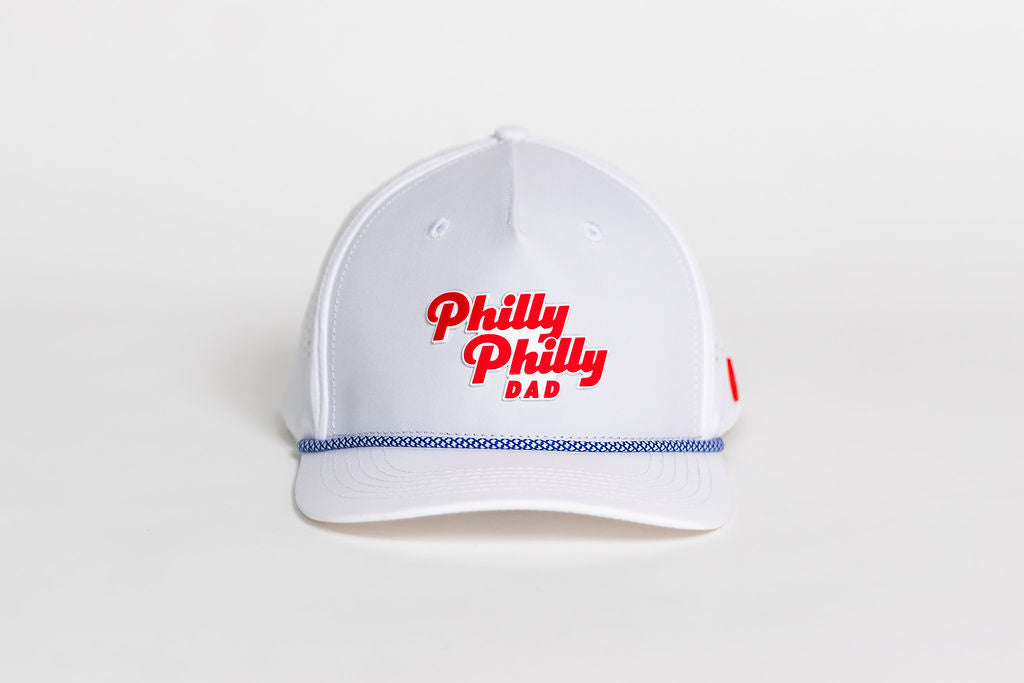 Philly Philly Dad Performance Rope Hat - White / Red