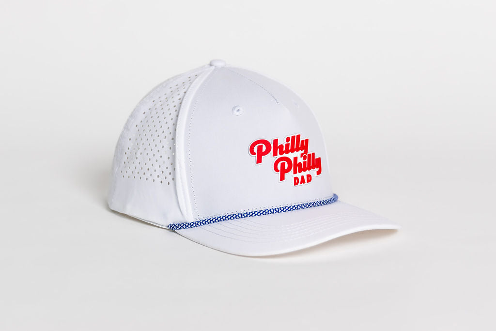 Philly Philly Dad Performance Rope Hat - White / Red