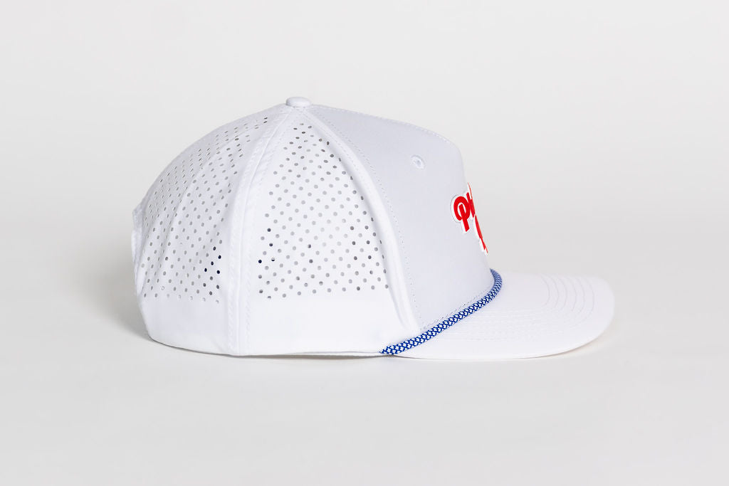 Philly Philly Dad Performance Rope Hat - White / Red
