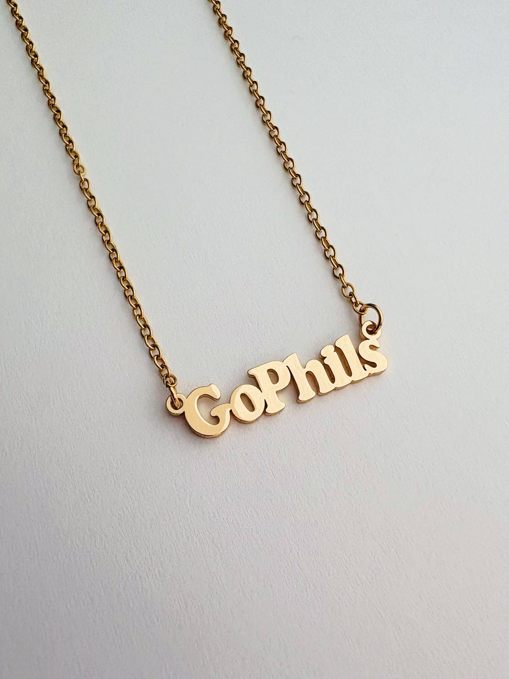 Go Phils Charm Necklace ~ Gold or Silver 