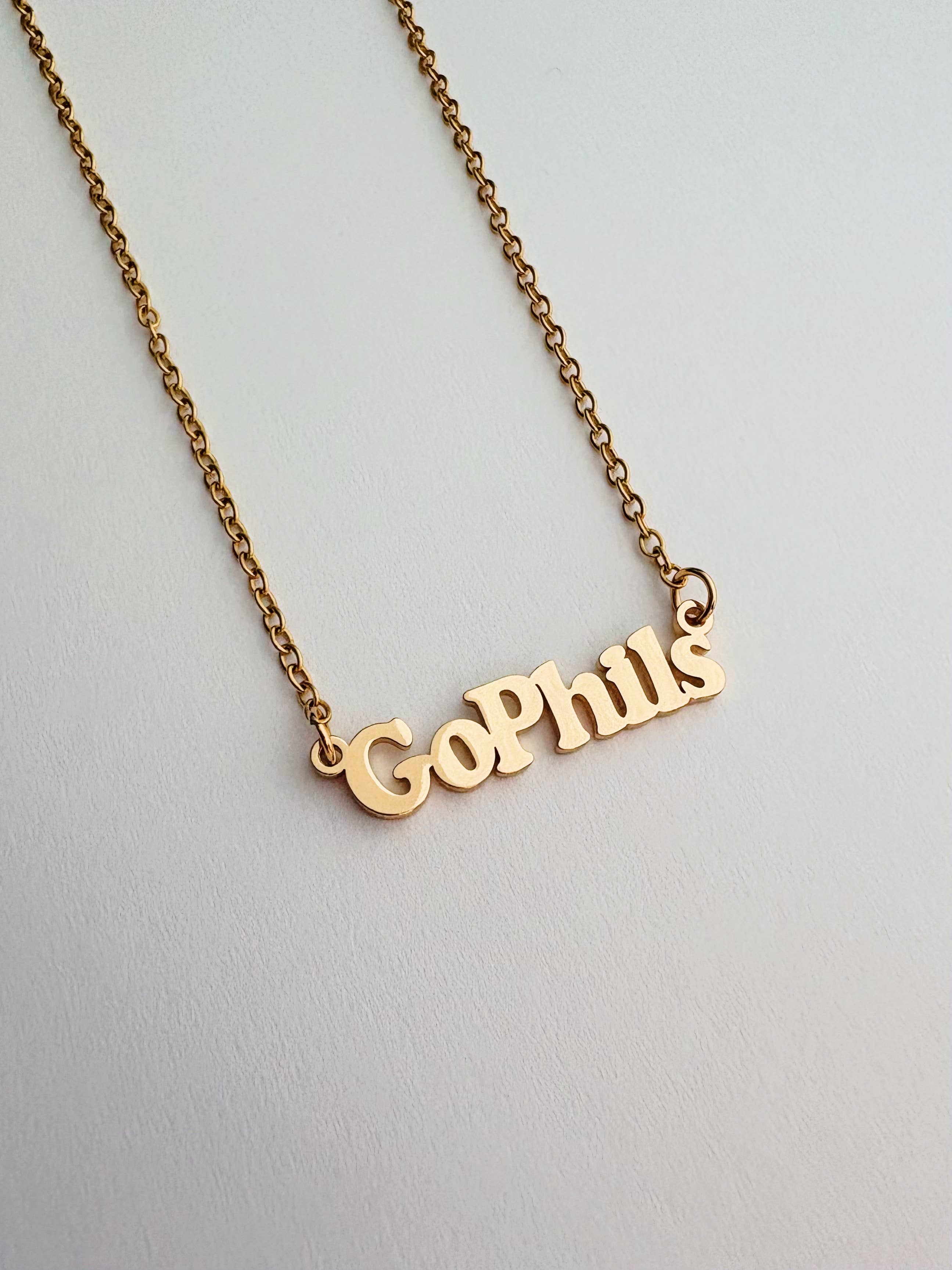 Go Phils Charm Necklace ~ Gold or Silver 