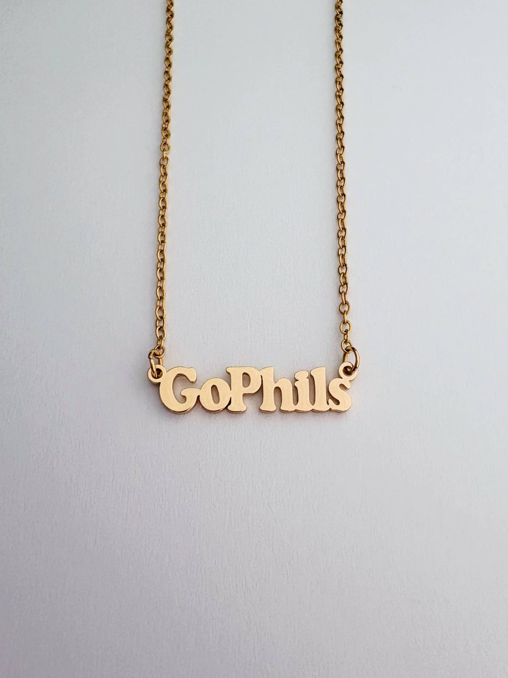Go Phils Charm Necklace ~ Gold or Silver 