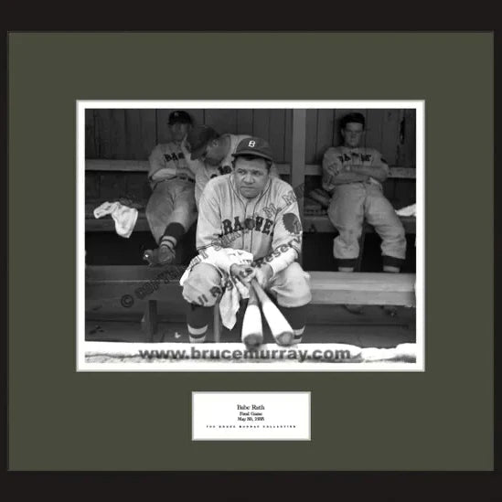 Babe Ruth Final Career Game, 1935 - Framed