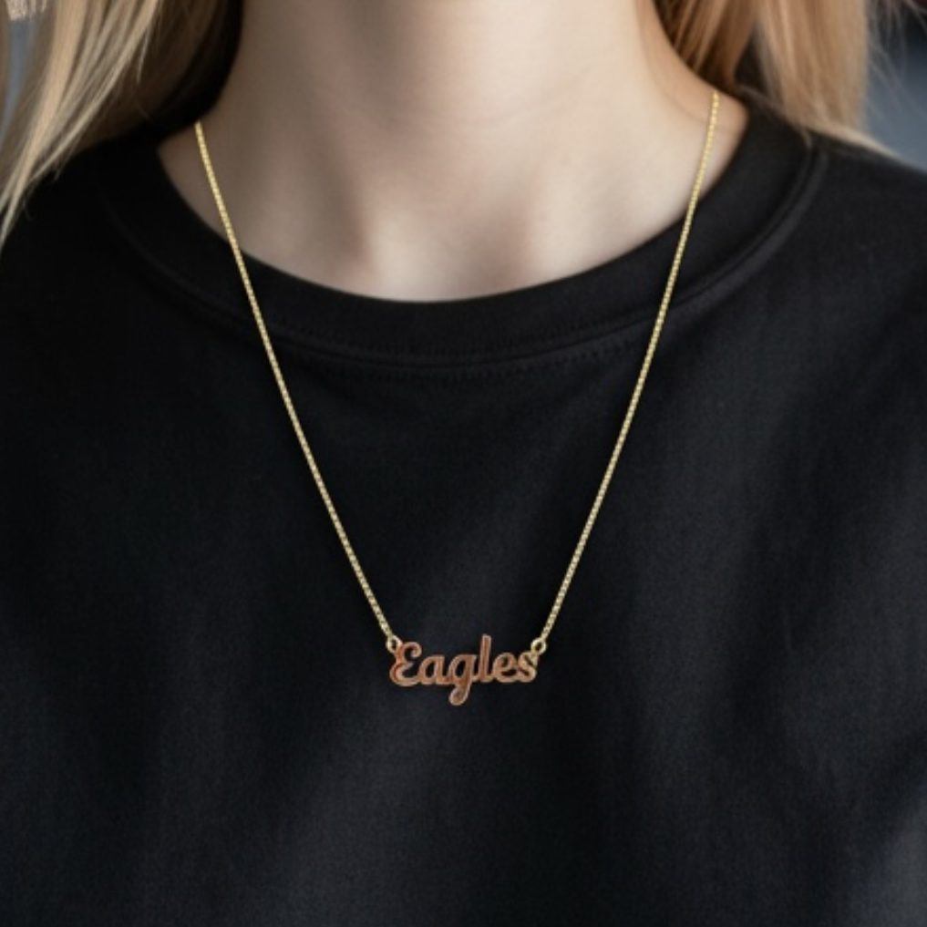 Philadelphia Eagles Gold Necklace