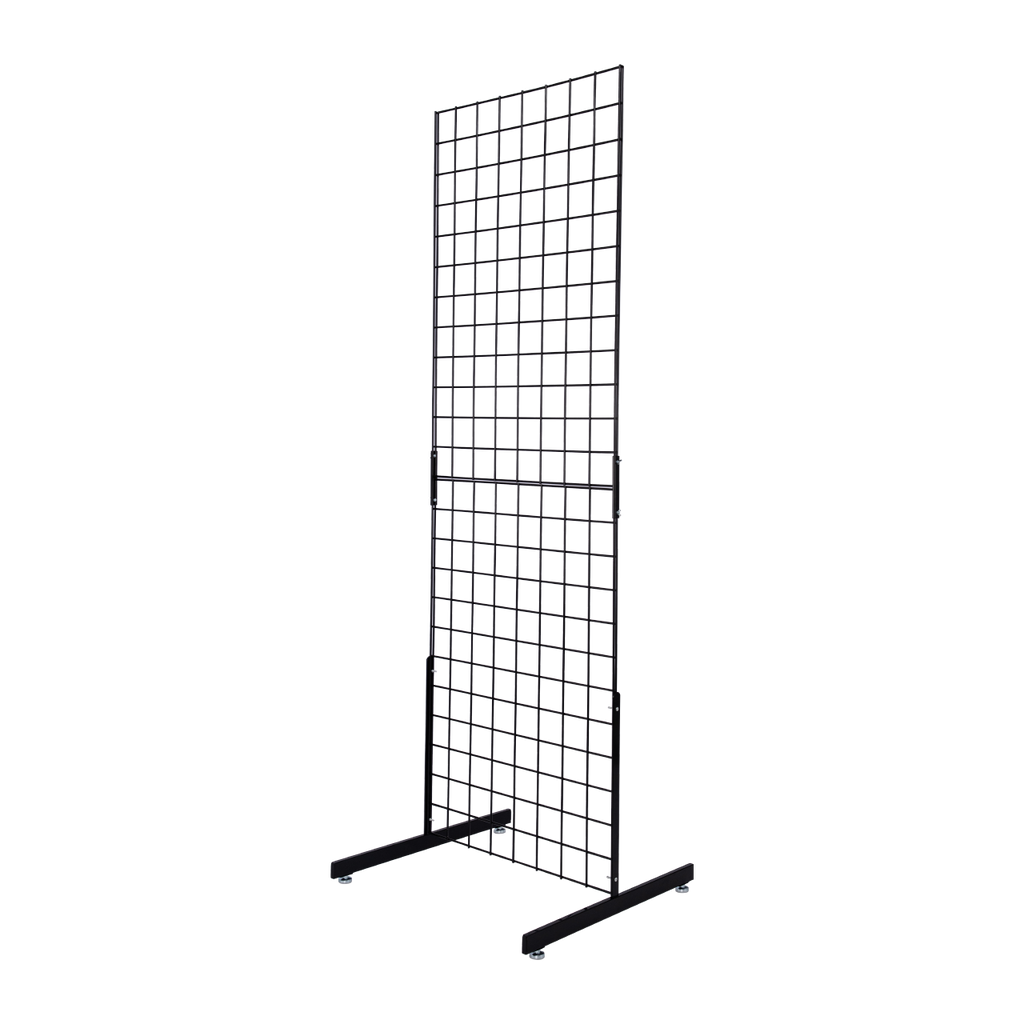 Black Collapsible Standing Grid Screen