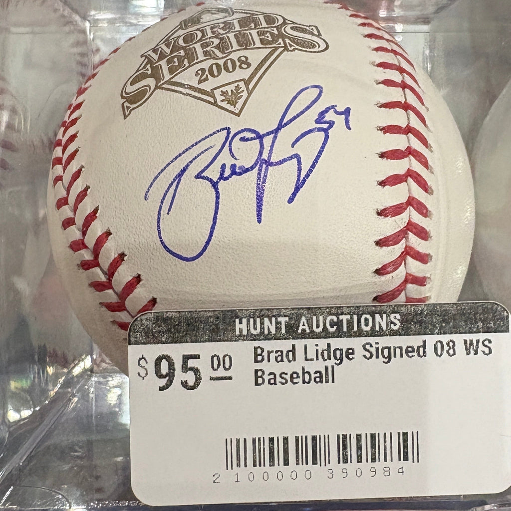 Brad Lidge Signed 08 WS Baseball