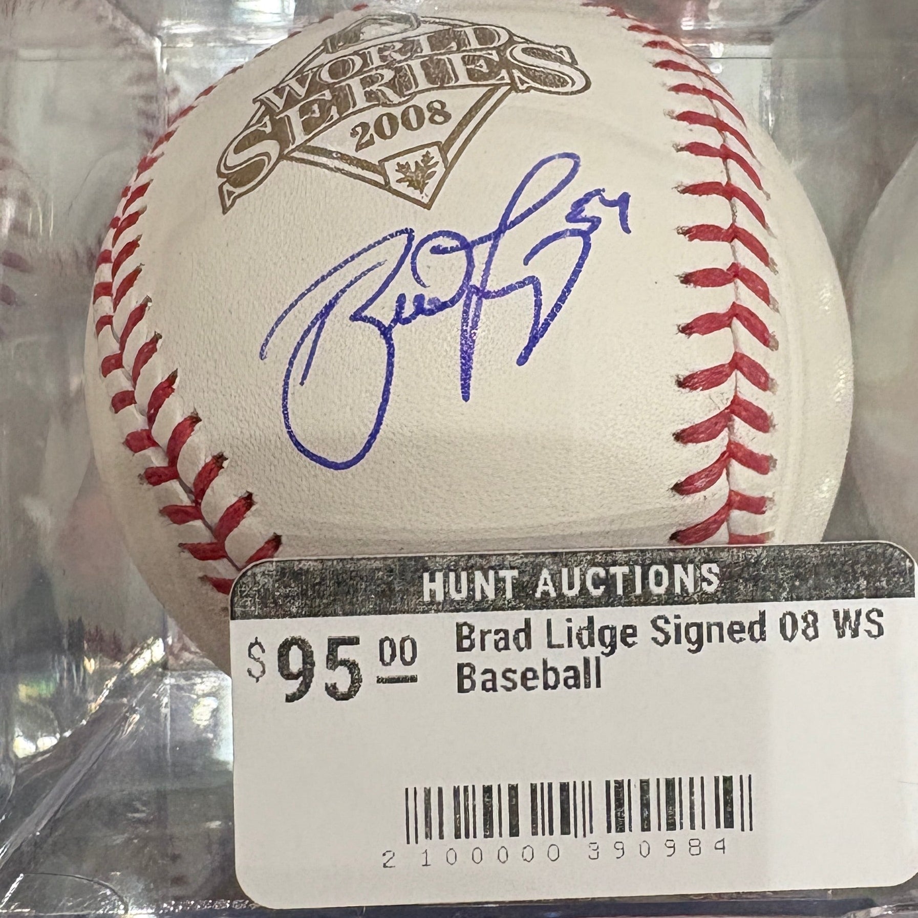 Brad Lidge Signed 08 WS Baseball