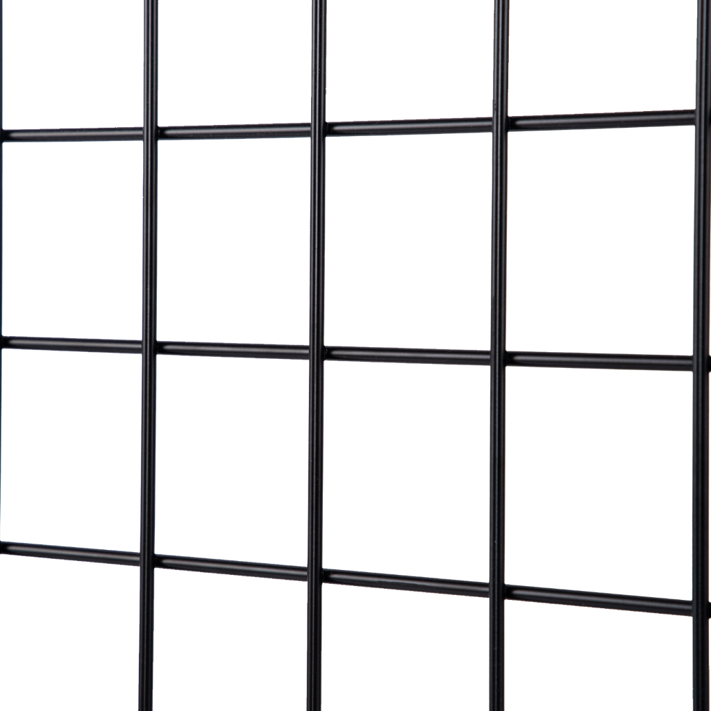 Black Collapsible Standing Grid Screen