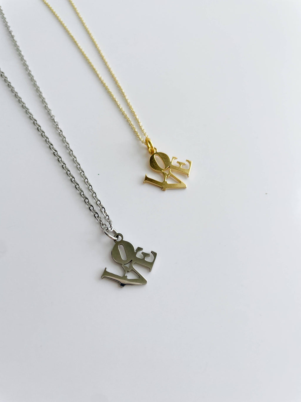LOVE Charm Necklace ~ Gold or Silver