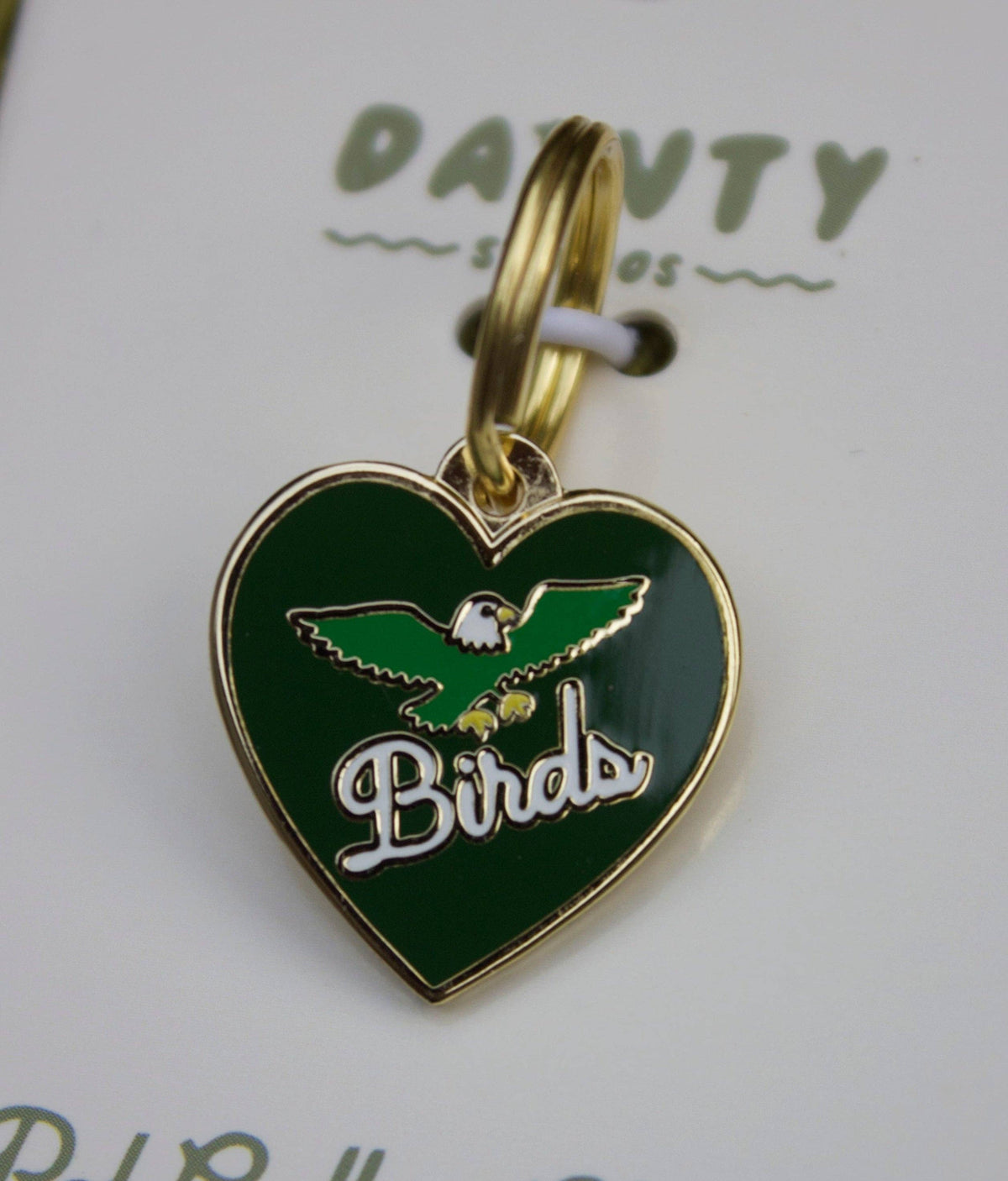 Birds Heart Pet Collar Charm
