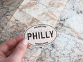 Philly White Oval Bumper Sticker