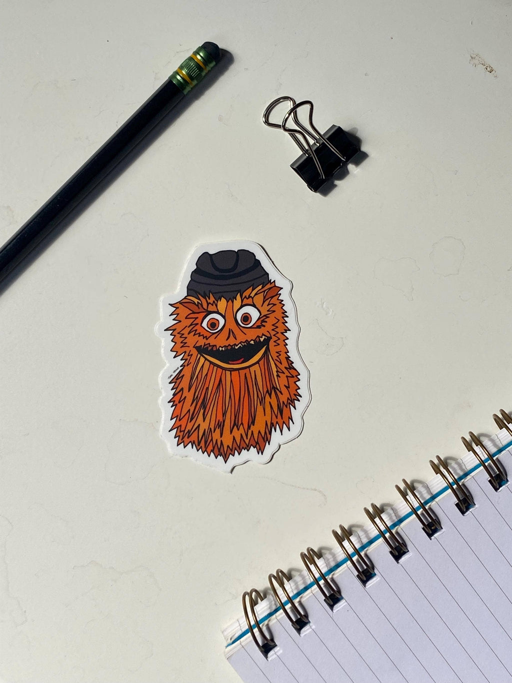 Gritty Hockey Sticker: Cute Philly Souvenir