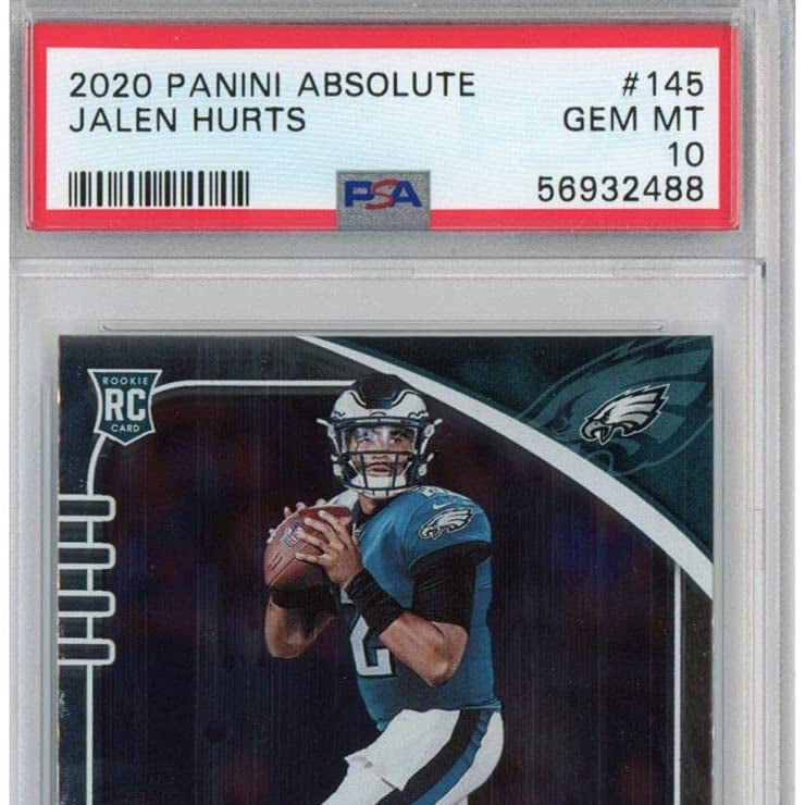 Graded 2020 Panini Absolute Jalen Hurts #145 Rookie RC Football Card PSA 10 Gem Mint