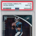 Graded 2020 Panini Absolute Jalen Hurts #145 Rookie RC Football Card PSA 10 Gem Mint