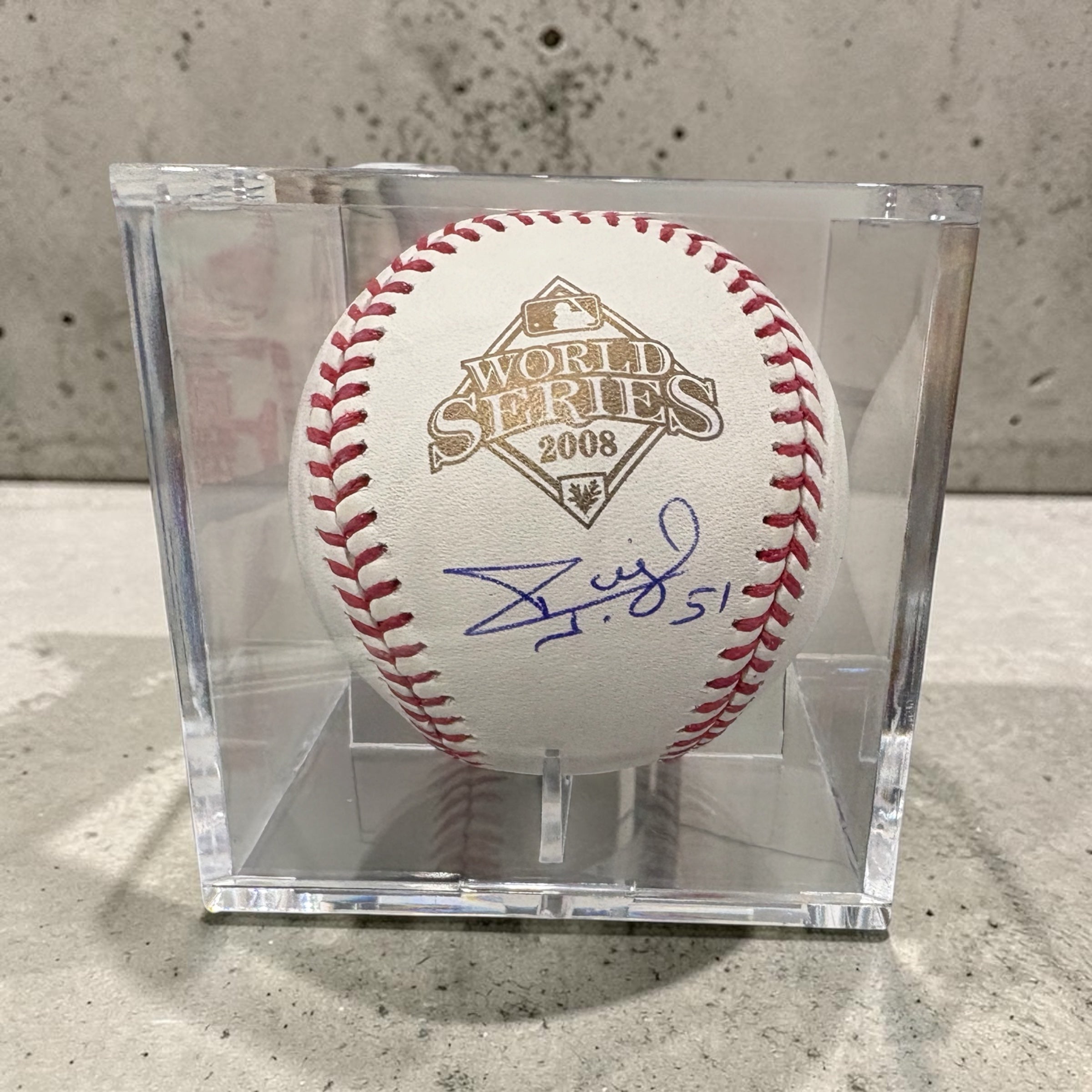 Carlos Ruiz Signed 2008 World Series Baseball