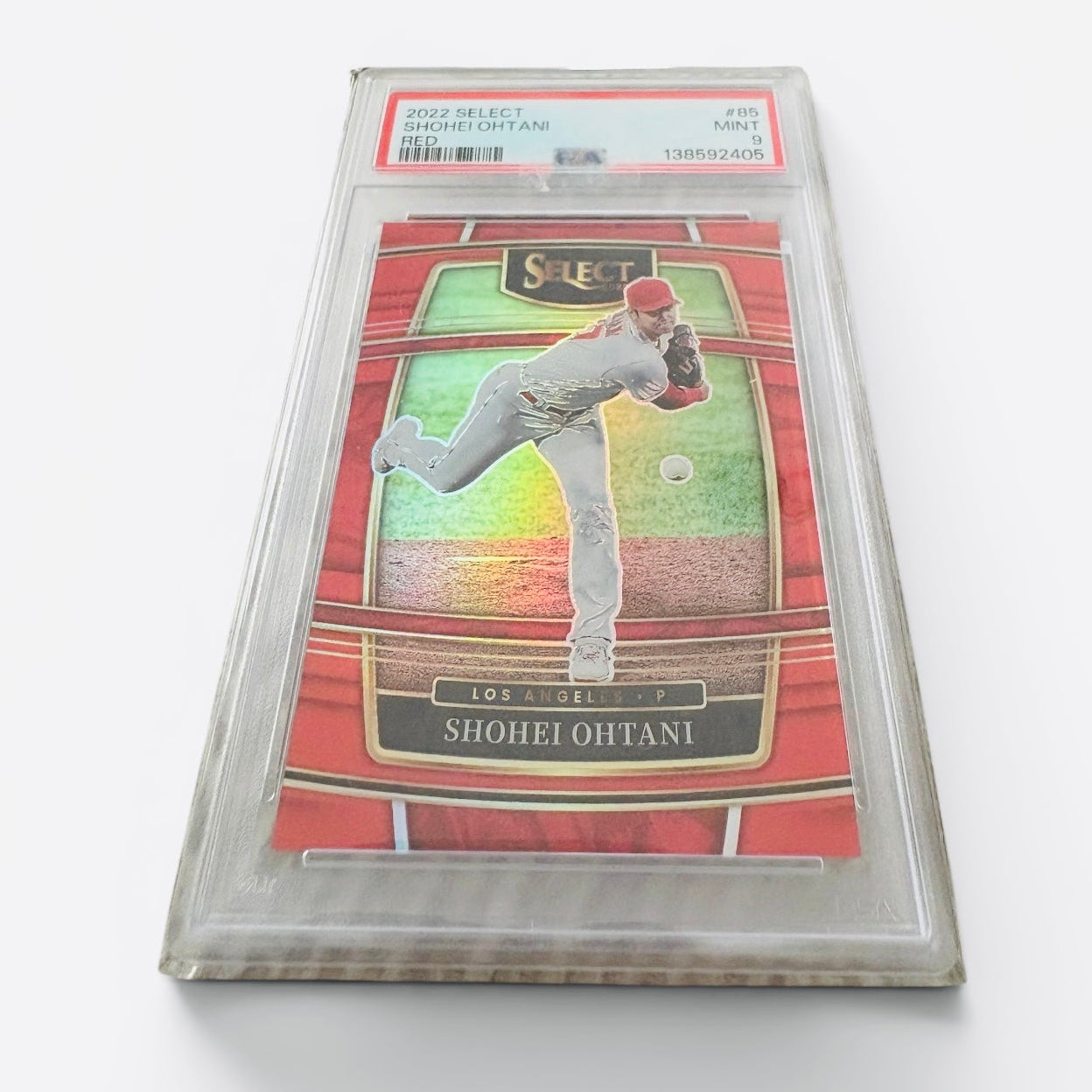 Shohei Ohtani 2022 Panini Select Red Baseball Card - PSA Graded 9