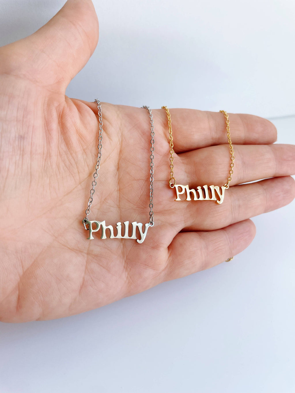 PHILLY Necklace ~ Gold or Silver Philadelphia themed Pendant
