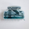 Ben Franklin Bridge Hair Claw Clip ~  Philadelphia