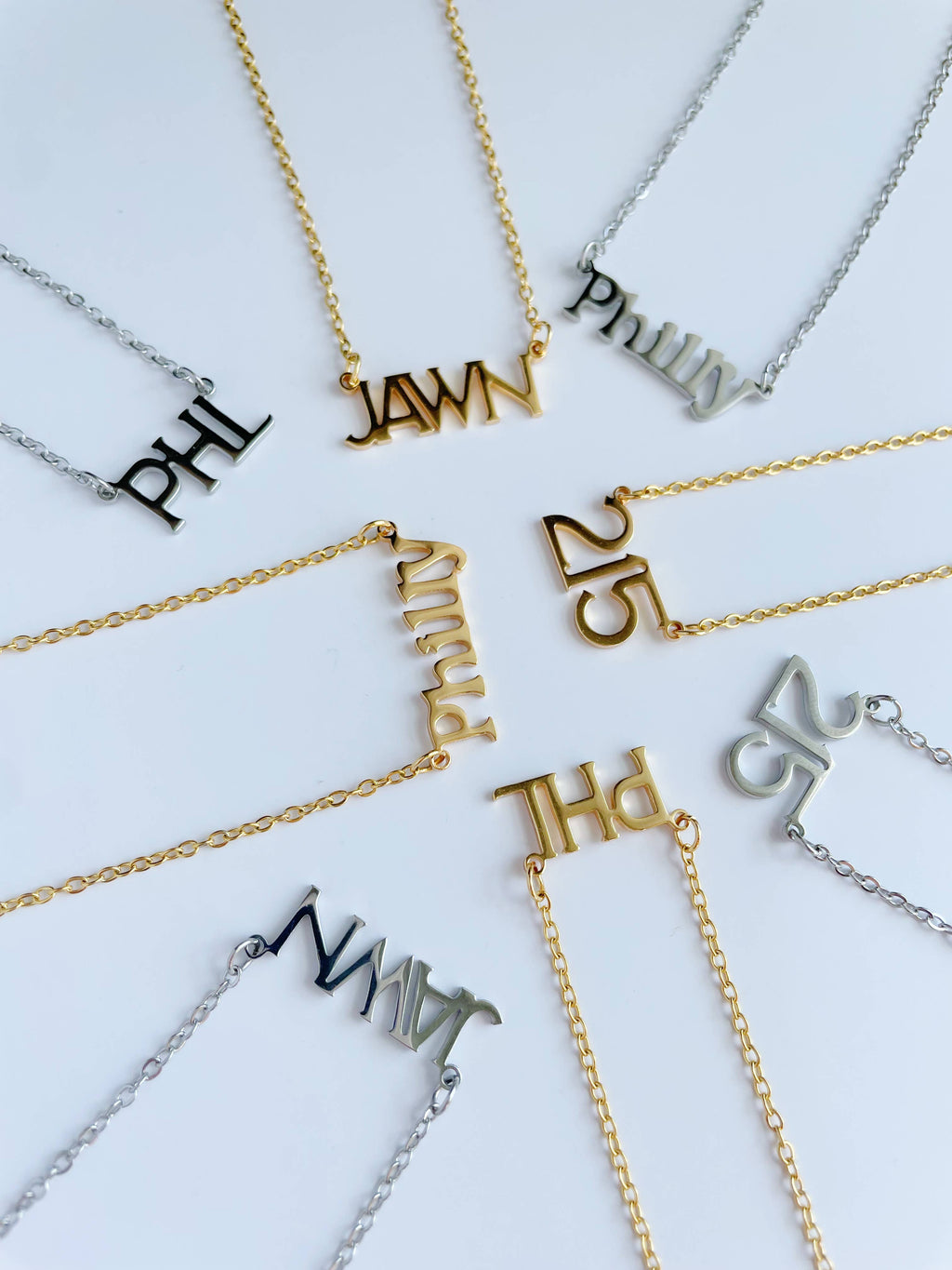 PHILLY Necklace ~ Gold or Silver Philadelphia themed Pendant